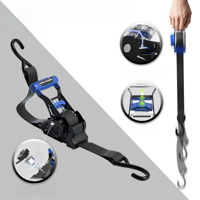 Automatic Retractable Ratchet Tie Down Straps