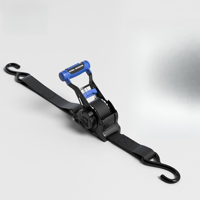 Automatic Retractable Ratchet Tie Down Straps - blue