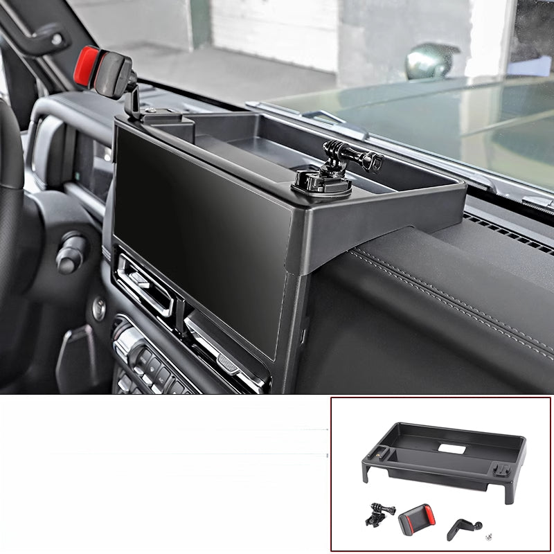 Car Phone Mount with Camera Mount & Storage Box for BAW 212 - Red Phone Holder + Action Camera Mount + Storage Box