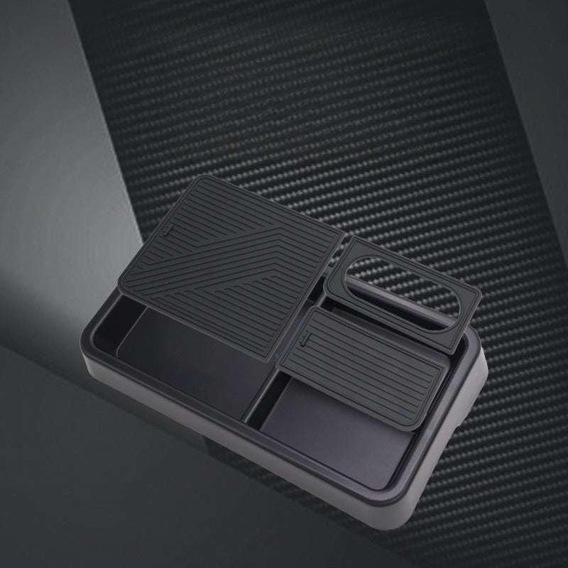 Center console rear screen storage box for BAW 212 - Black