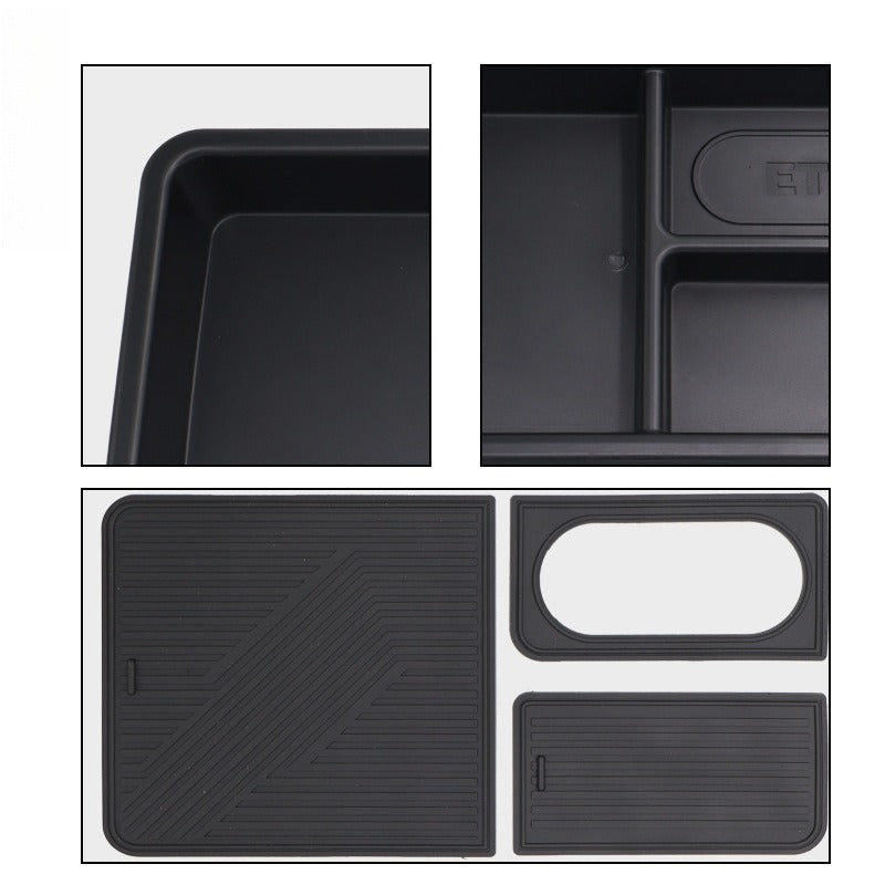 Center console rear screen storage box for BAW 212 - Black