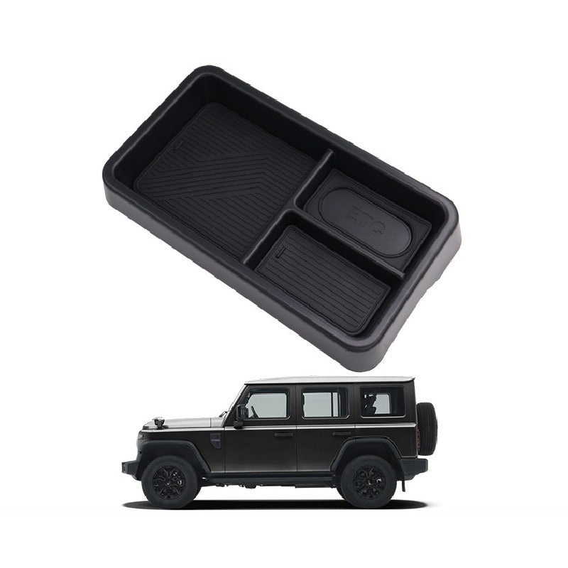Center console rear screen storage box for BAW 212 - Black