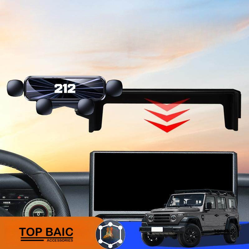 Custom Car Phone Mount for BAW 212 - Black-12.3-inch screen