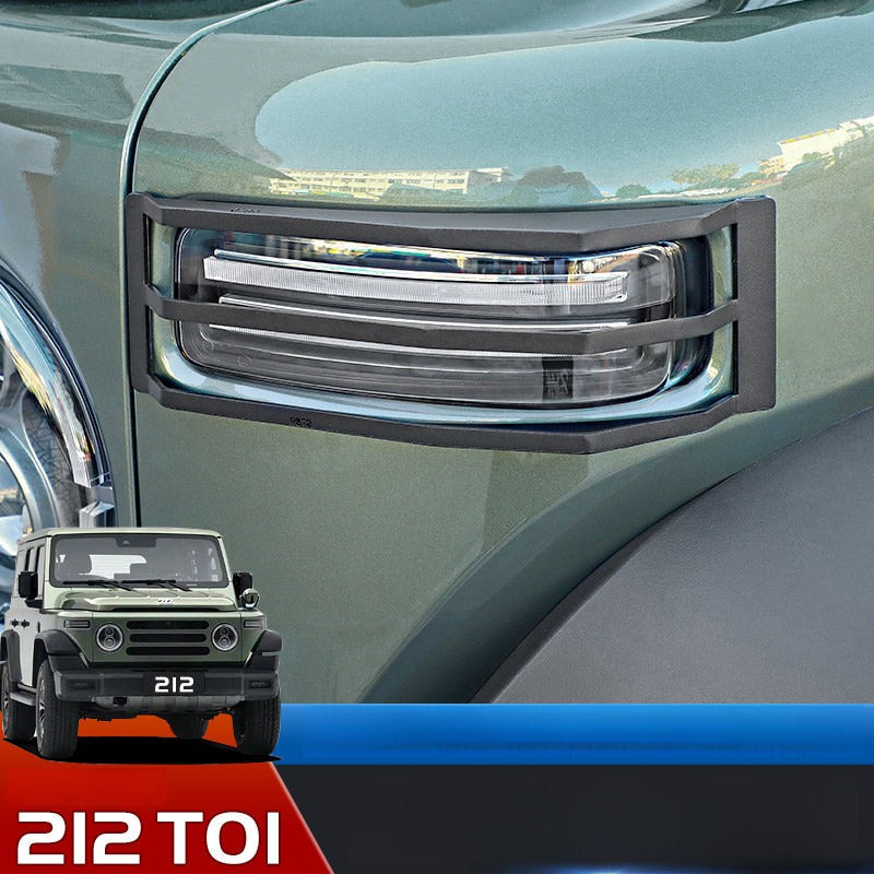 Front Turn Signal Light Guard Metal Protective Cover for BAW 212 - Black