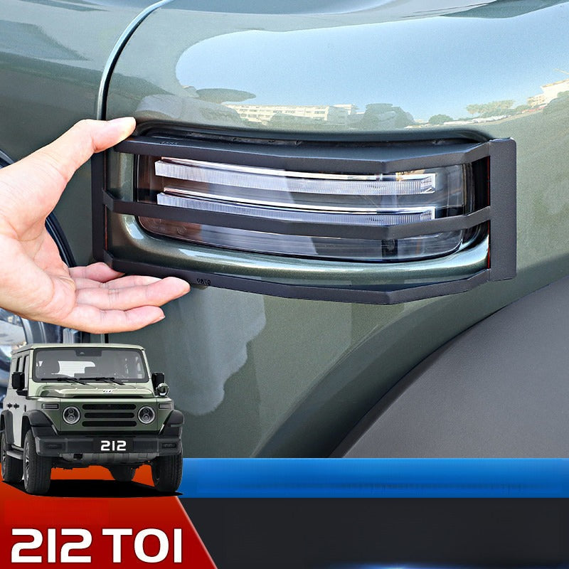 Front Turn Signal Light Guard Metal Protective Cover for BAW 212 - Black