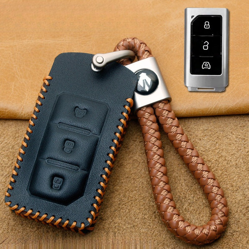Genuine Leather Key Cover for BAW 212 - Black / B