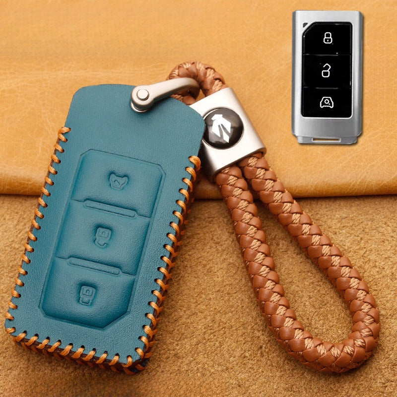 Genuine Leather Key Cover for BAW 212 - Blue / B