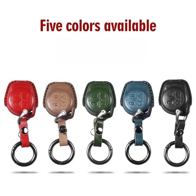 Hand-Stitched Leather Key Fob Cover for Suzuki Jimny