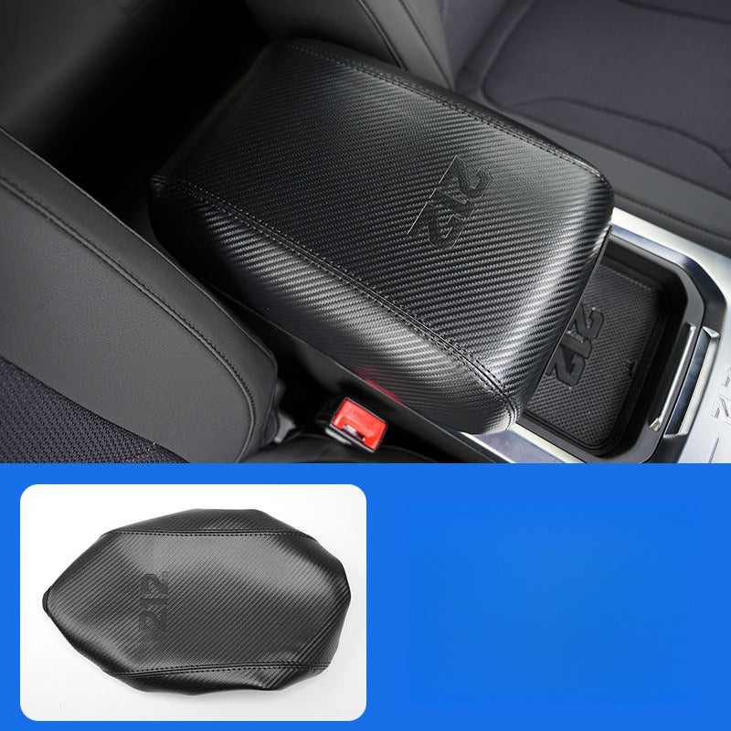 Leather Center Armrest Cover For BAW 212 - C-carbon fiber texture