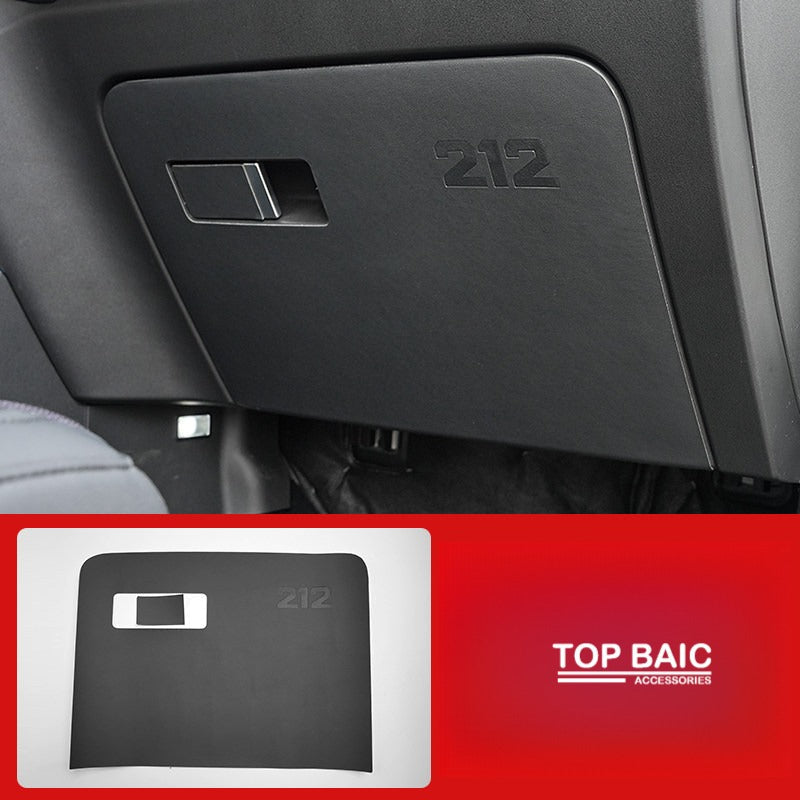 Leather Protection Covers for BAW 212 T01 - Black leather texture / Passenger seat kick protection