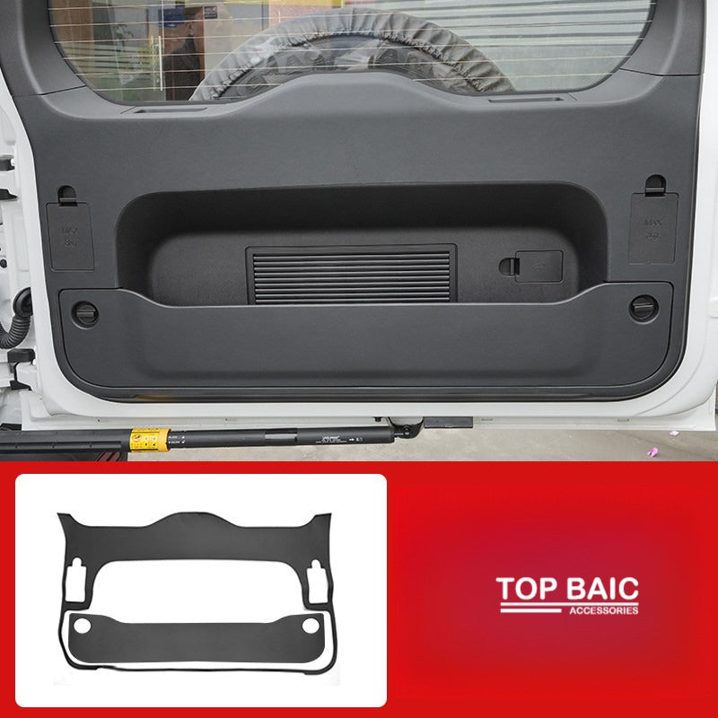 Leather Protection Covers for BAW 212 T01 - Black leather texture / Tailgate kick protection