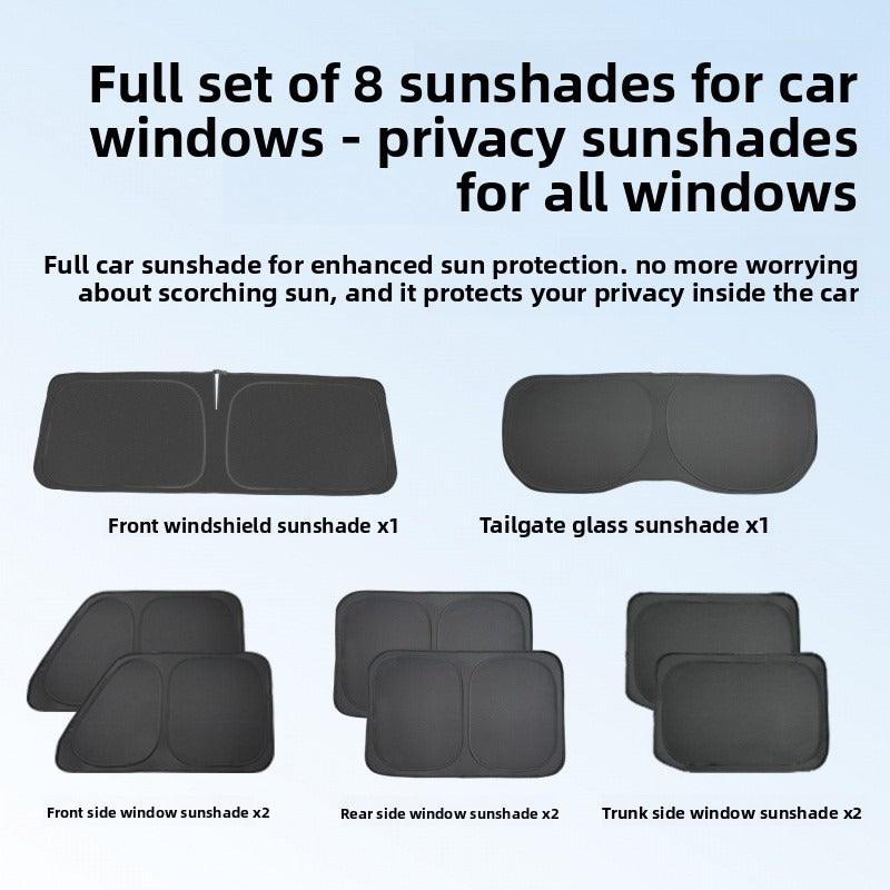 Premium Windshield Sunshade for BAW 212 T01 - Full vehicle sunshade set (8 pieces)