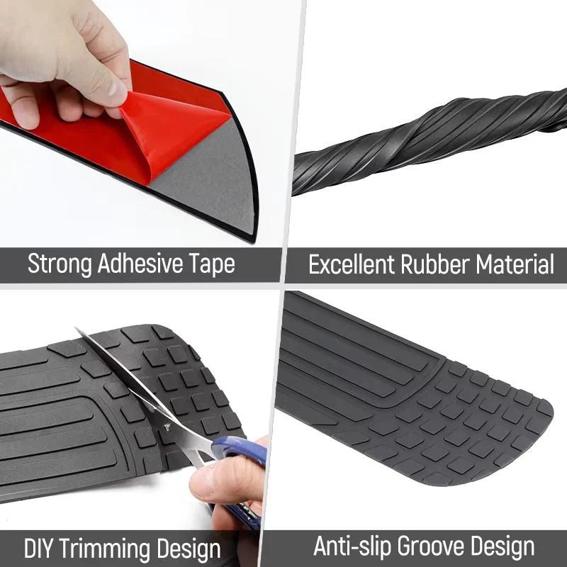 Universal Trunk Bumper Guard & Door Sill Protector - All-plastic cuttable