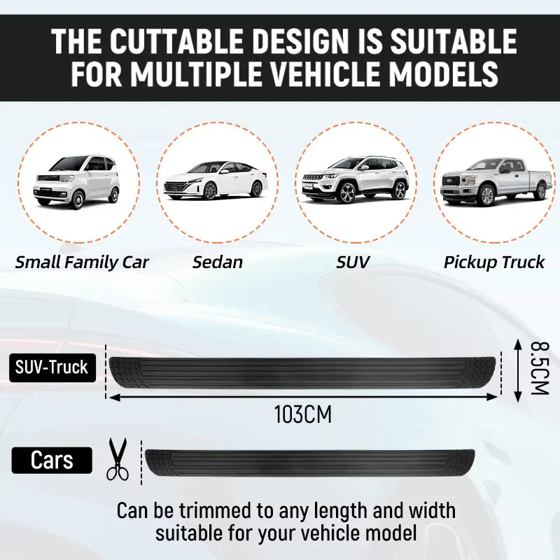 Universal Trunk Bumper Guard & Door Sill Protector - All-plastic cuttable